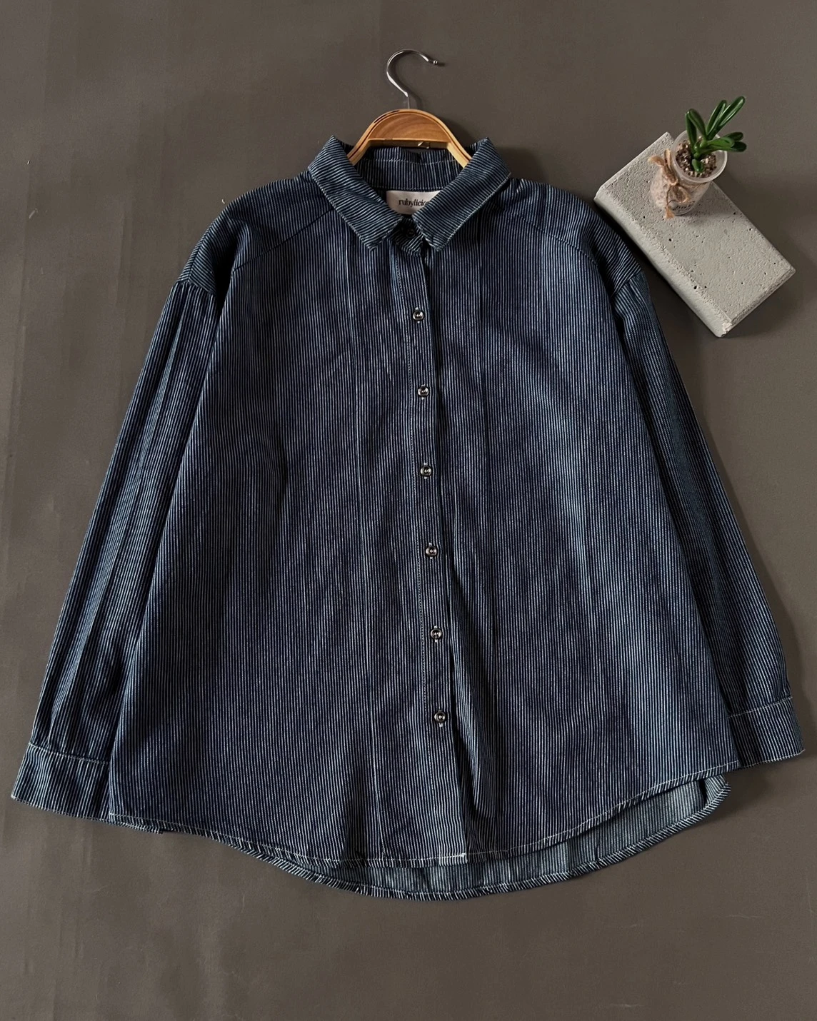 Alternative view of Celvy Denim Shirt Dark Blue