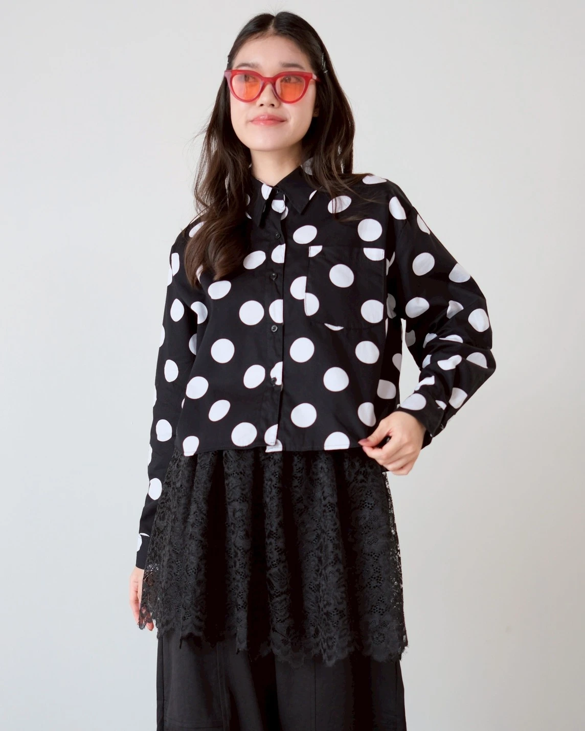 Cavera Polka Shirt Kode 2125 Black