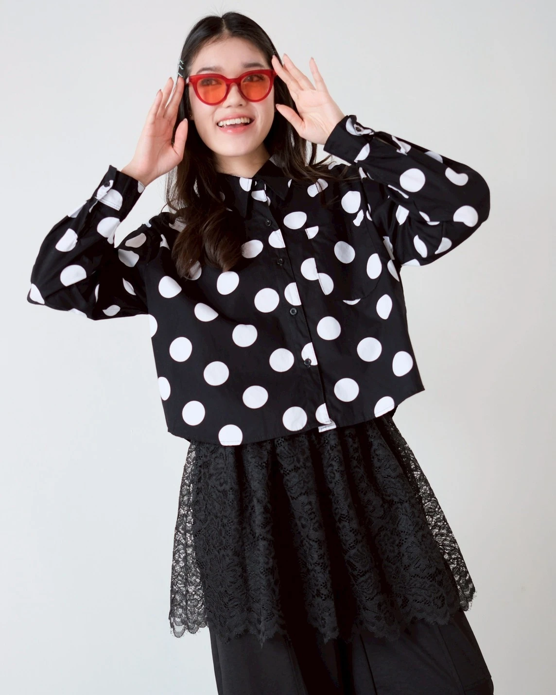 Cavera Polka Shirt Kode 2125 Black - Image 3