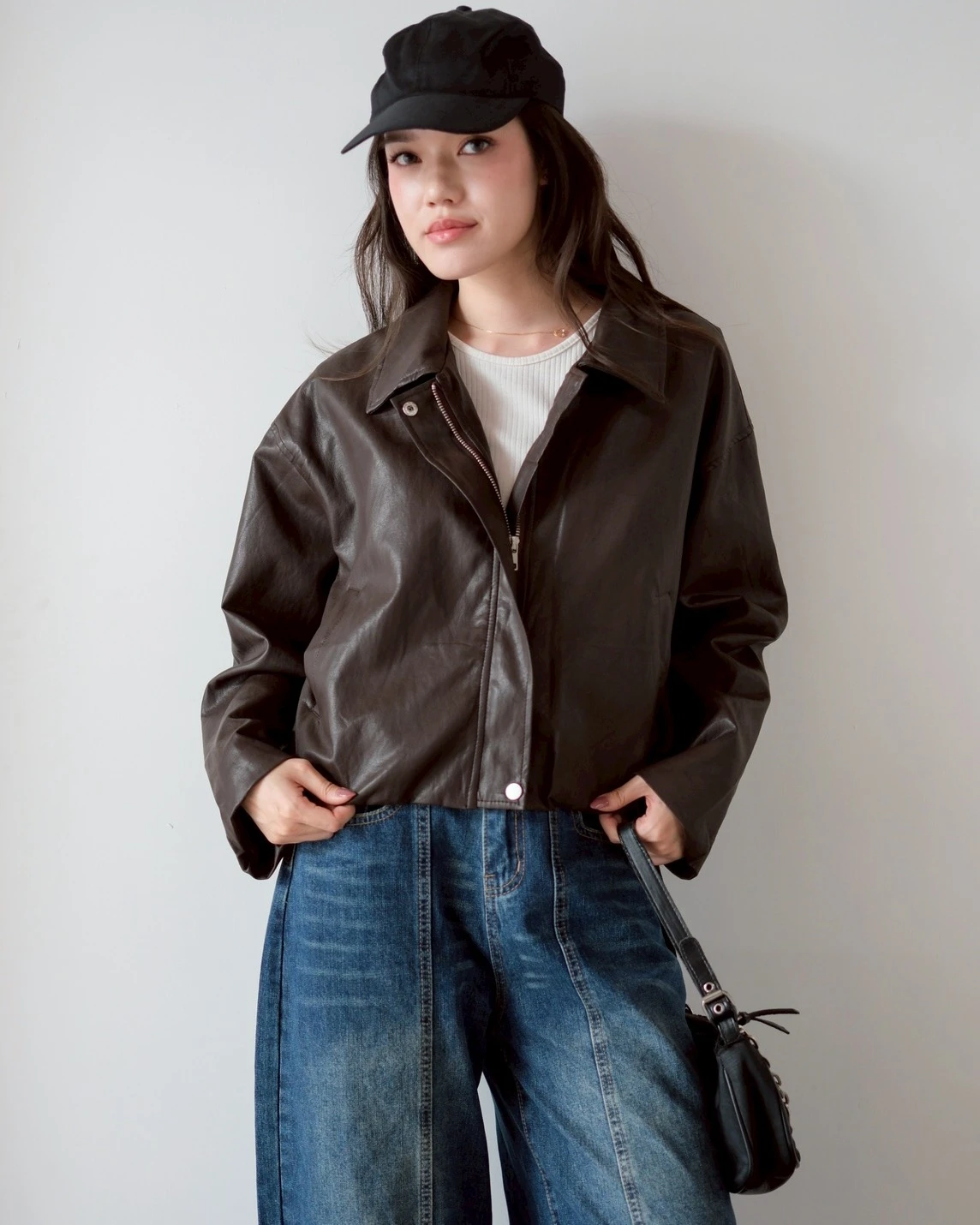 Celiora Leather Jacket Kode 8662 Coffee
