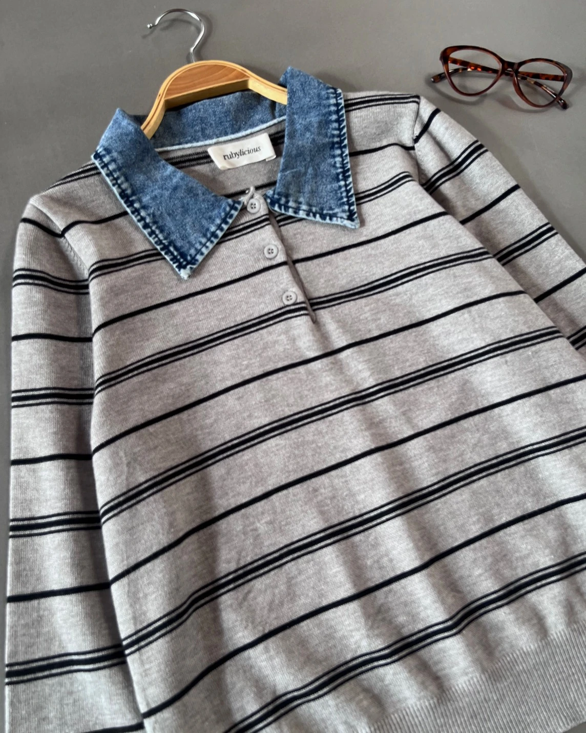 Dianza Stripe Longsleeve Grey