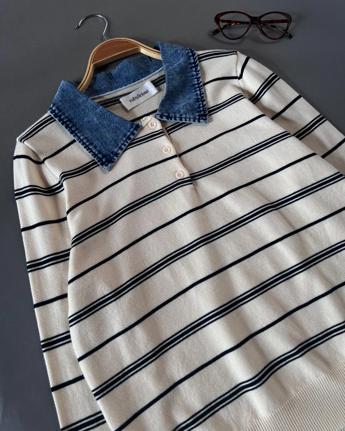 Dianza Stripe Longsleeve Ivory
