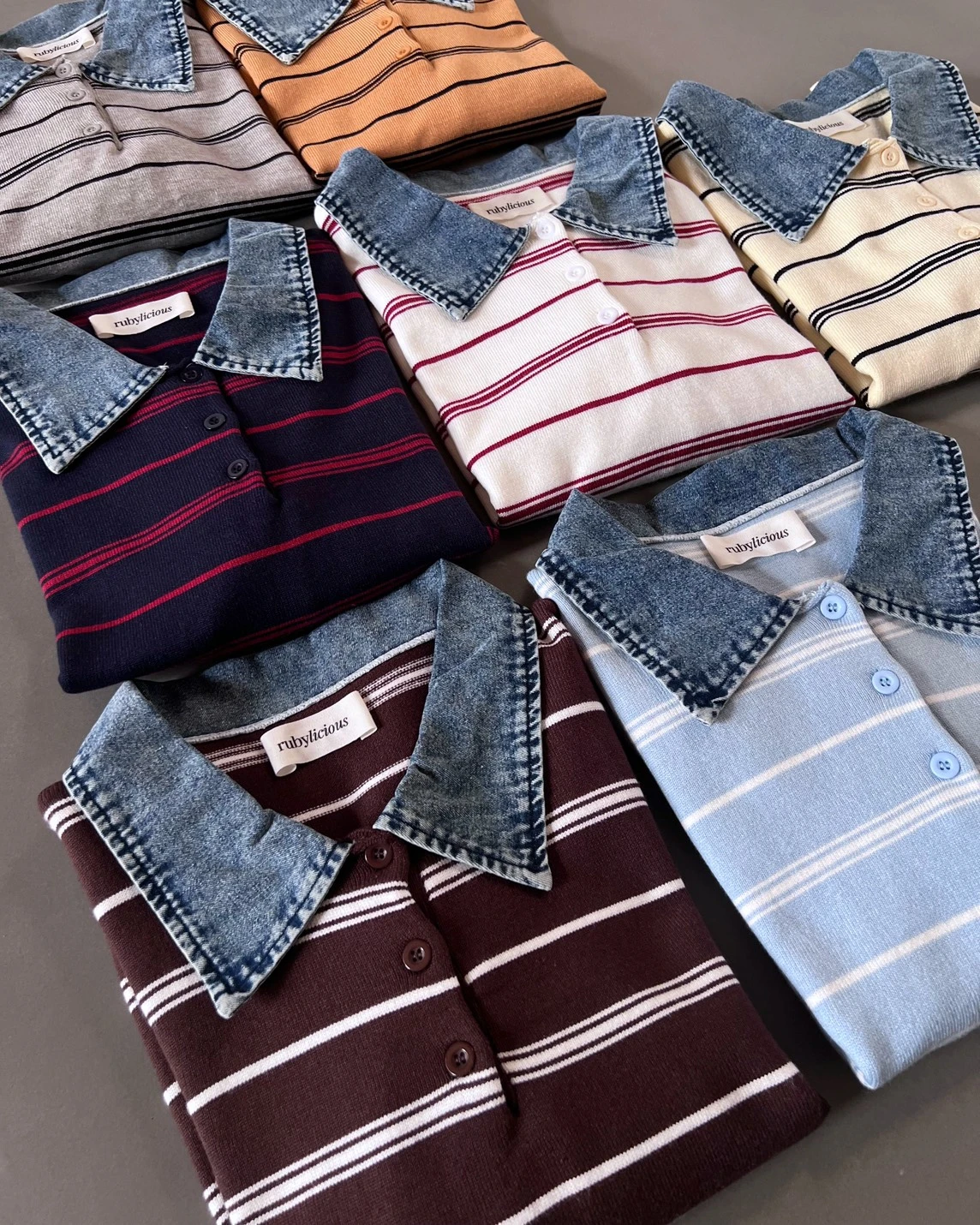Dianza Stripe Longsleeve Navy - Image 3
