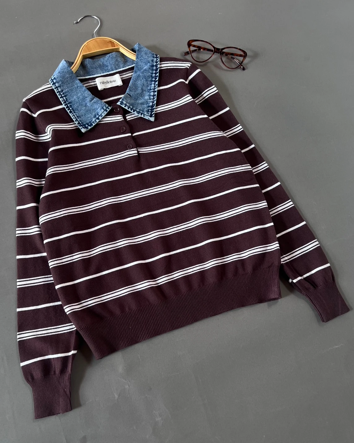 Alternative view of Dianza Stripe Longsleeve Coffee