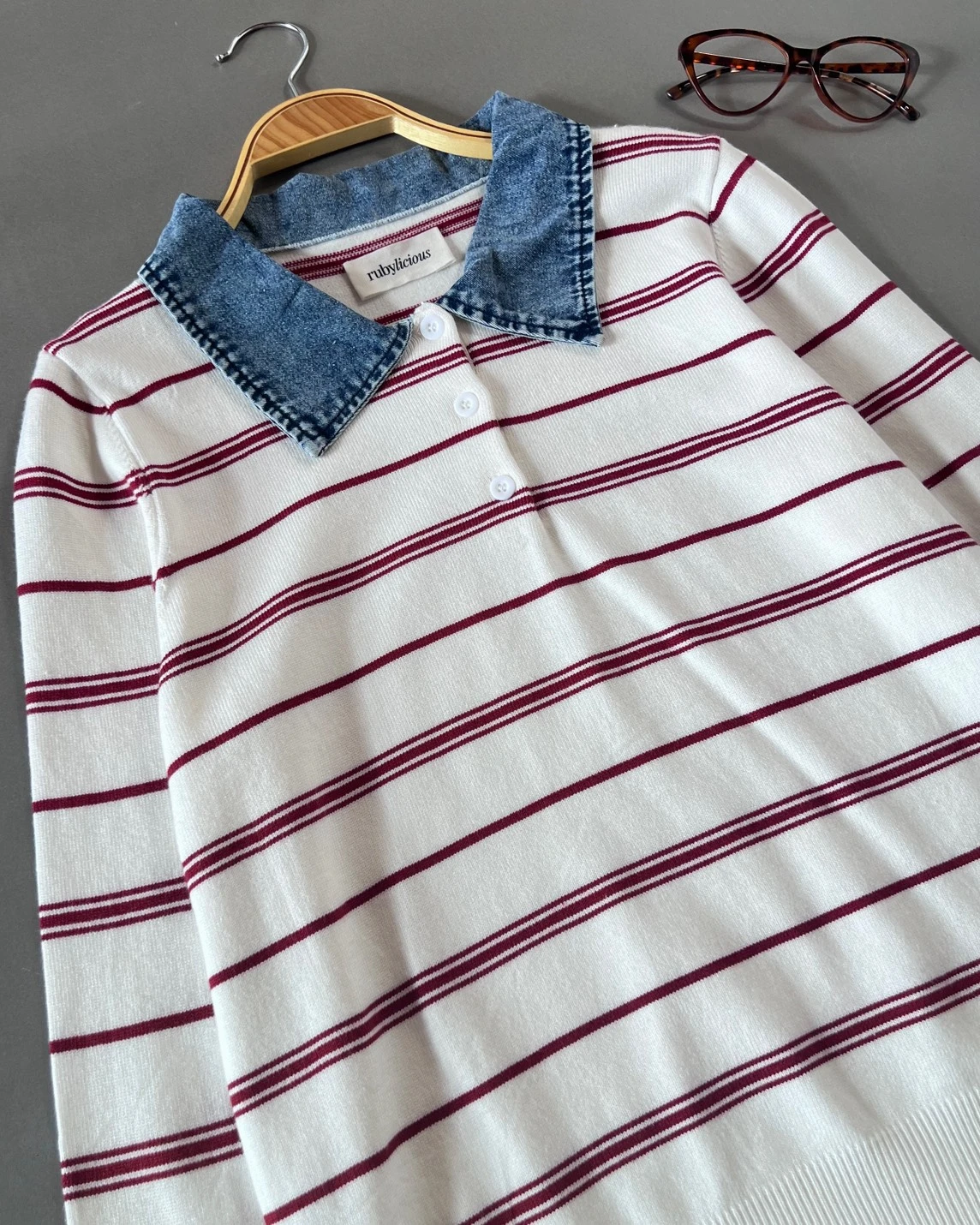 Dianza Stripe Longsleeve Broken White