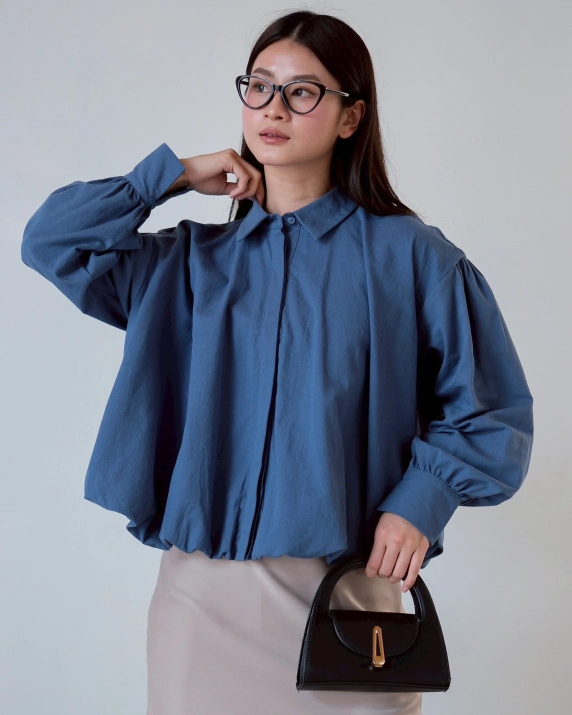 Damila Shirt Kode 80148 Blue Denim