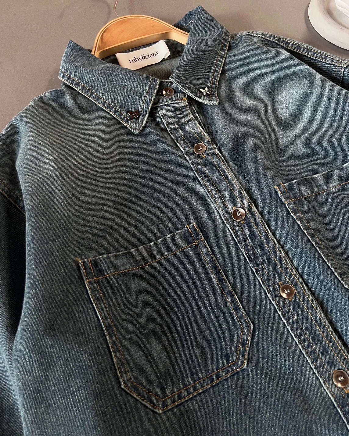 Elisia Denim Shirt Medium Blue