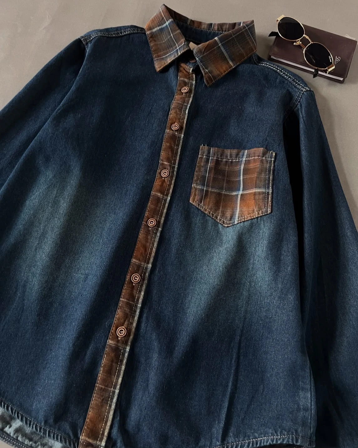 Alternative view of Evrina Denim Shirt Kode 197M Dark Blue