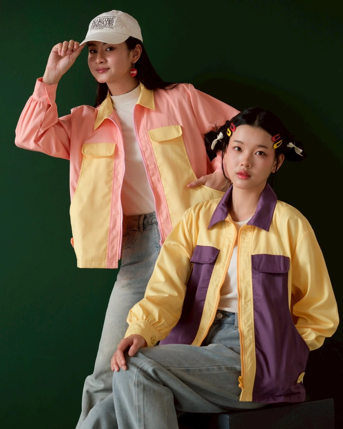 Alternative view of Galeia Jacket Yellow-Purple