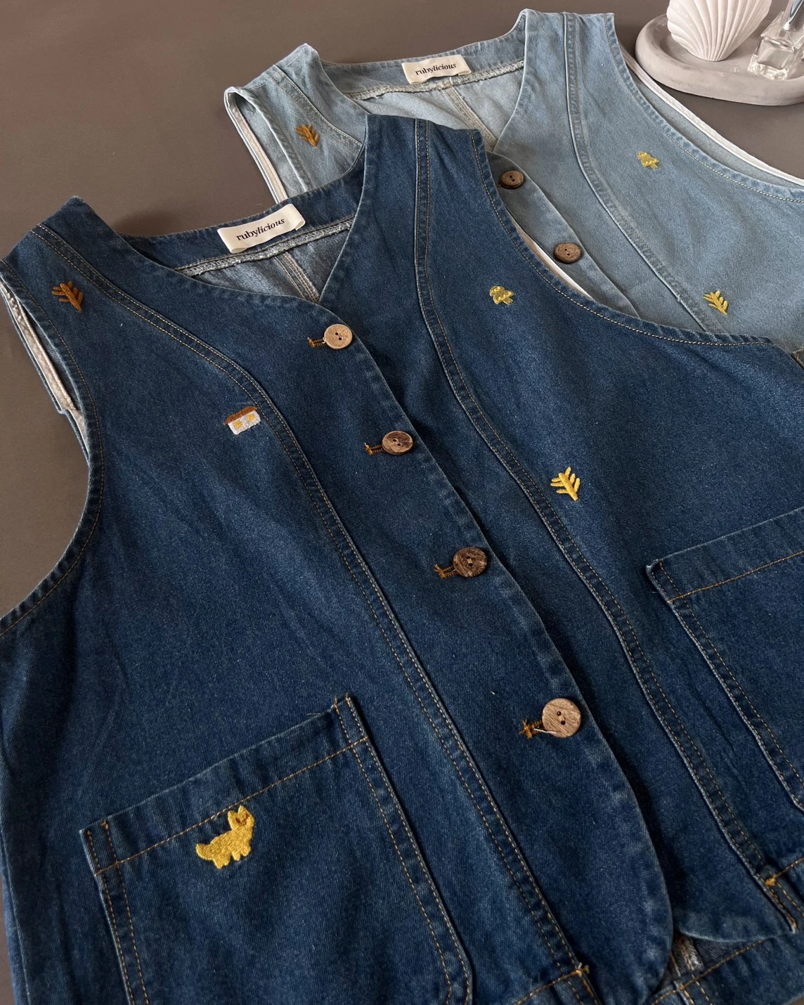 Heliora Denim Vest Light Blue - Image 3