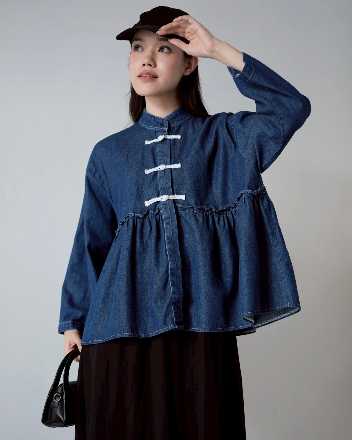 Havelyn Denim Shirt Kode 6425 Dark Blue