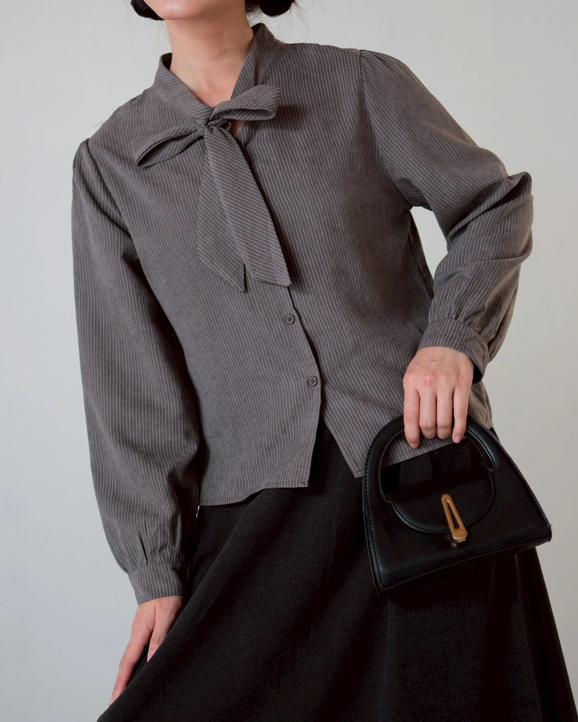 Alternative view of Ilyora Stripe Shirt Kode 311-1 Dark Grey