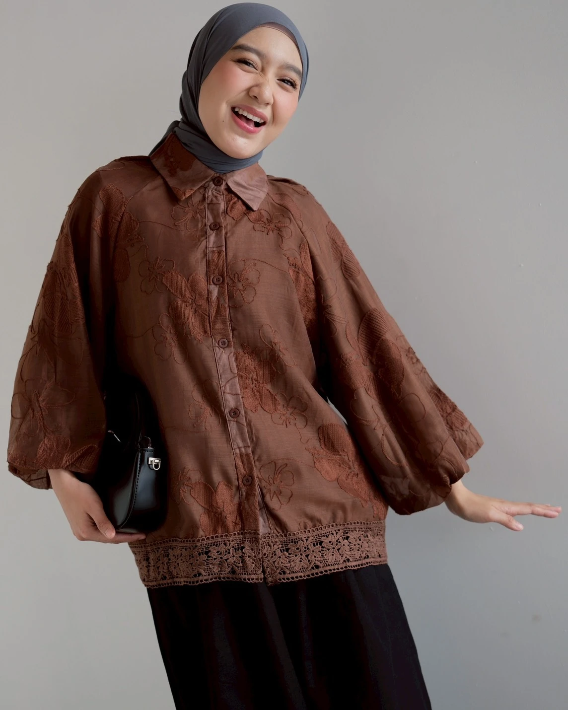 Jaziel Shirt Kode 189M Coffee