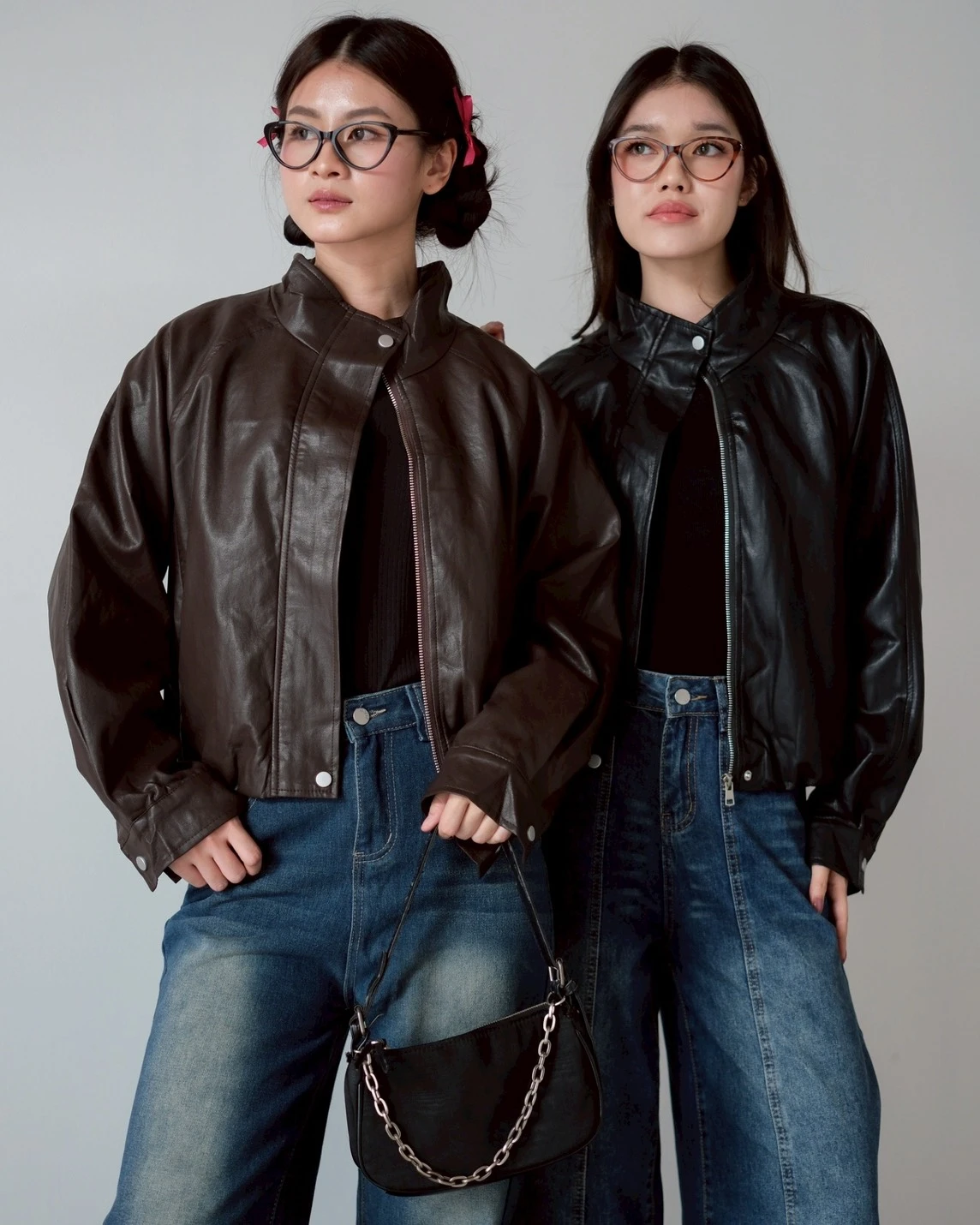 Jovelia Leather Jacket Kode 8680 Coffee - Image 2
