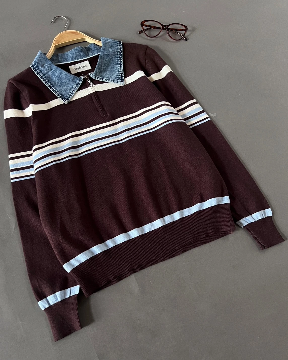 Kavira Stripe Longsleeve Coffee