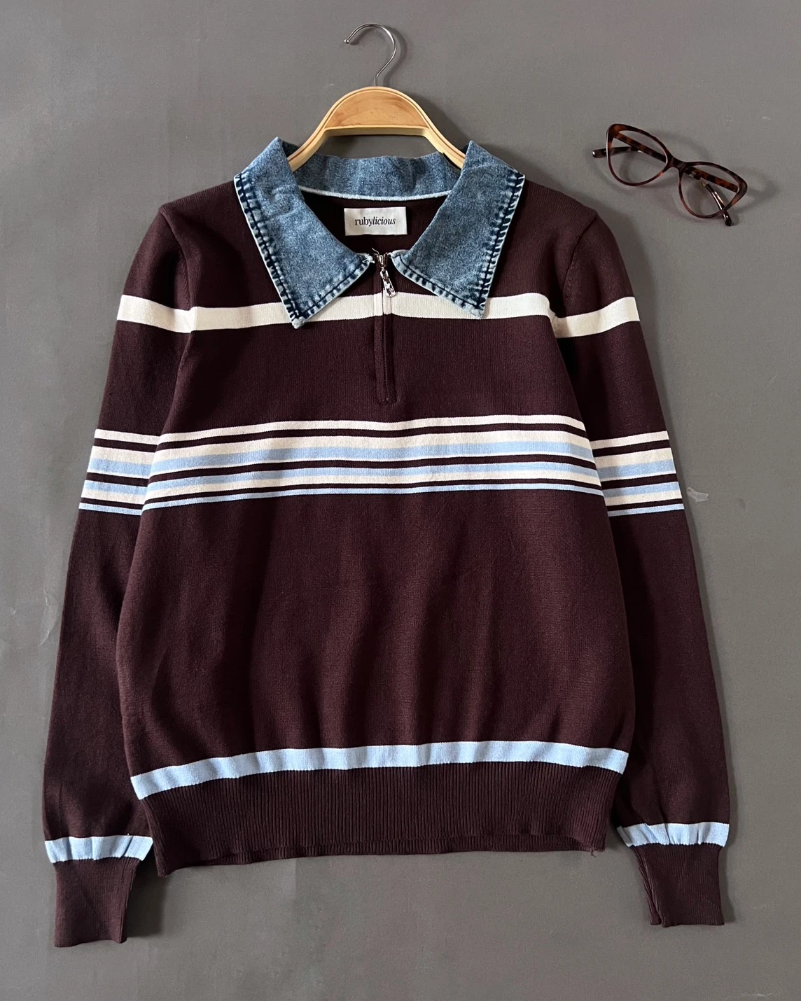 Alternative view of Kavira Stripe Longsleeve Coffee
