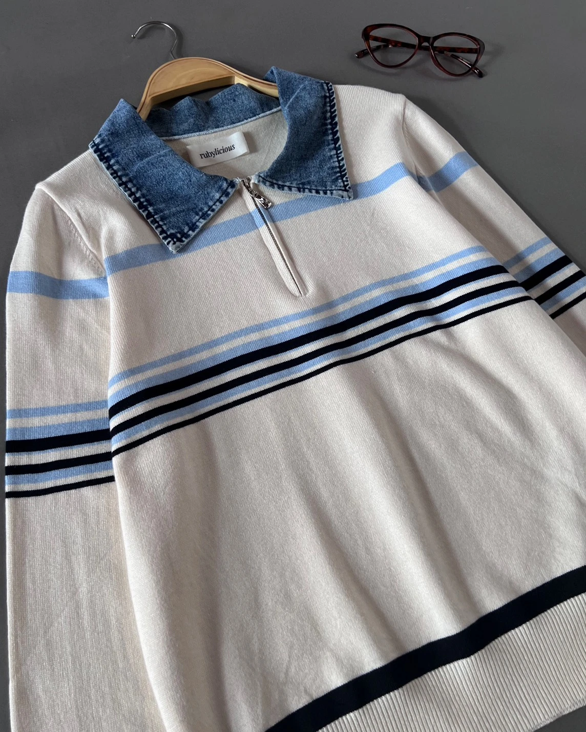 Kavira Stripe Longsleeve Ivory