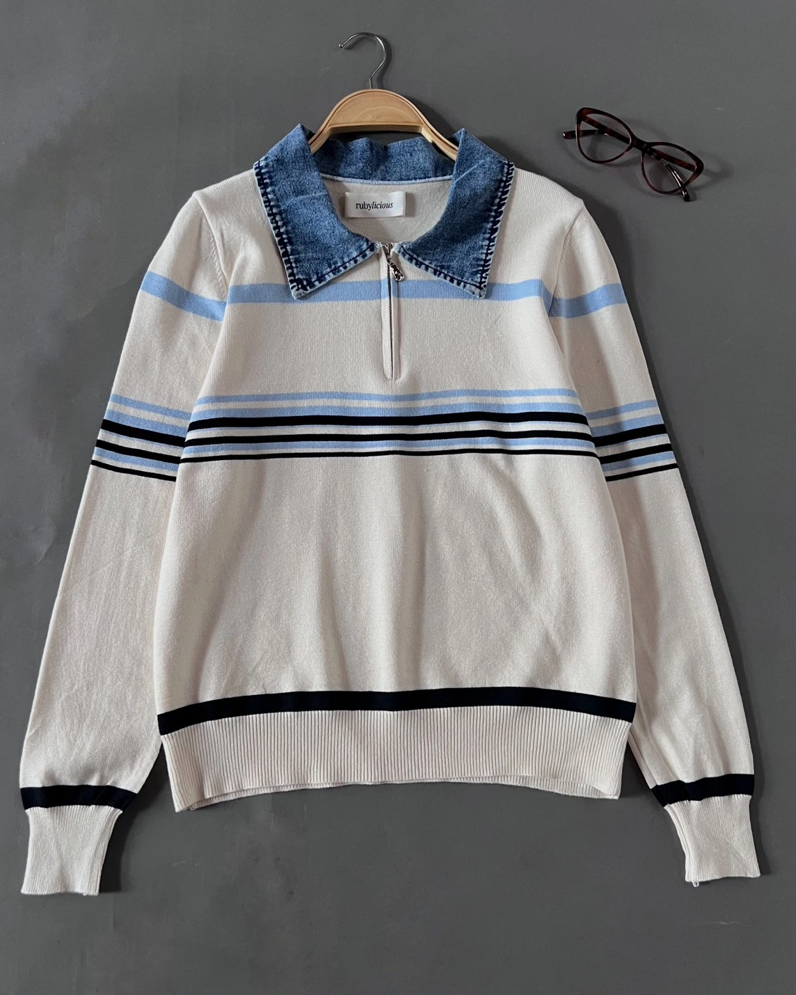 Kavira Stripe Longsleeve Ivory - Image 2