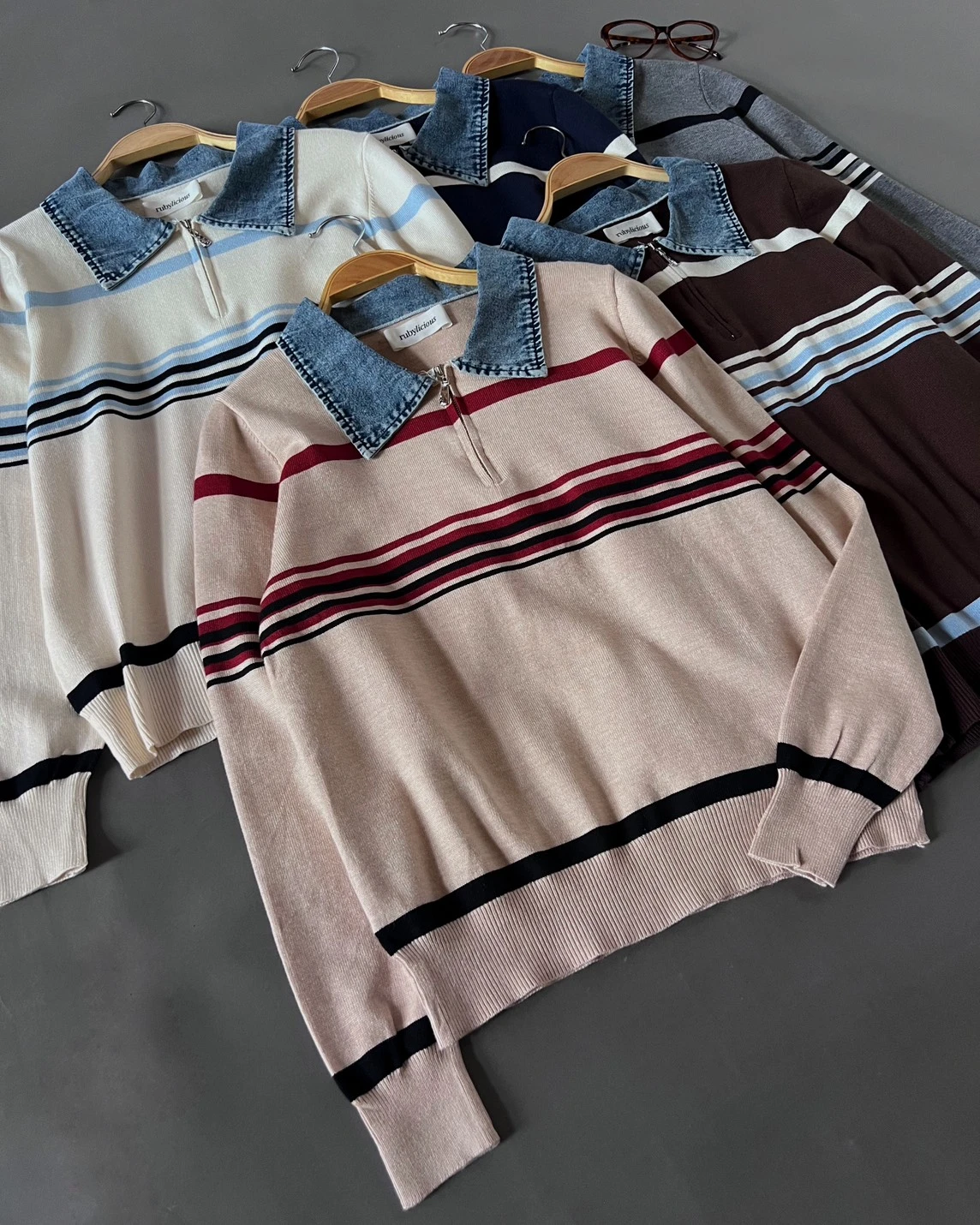 Kavira Stripe Longsleeve Coffee - Image 3