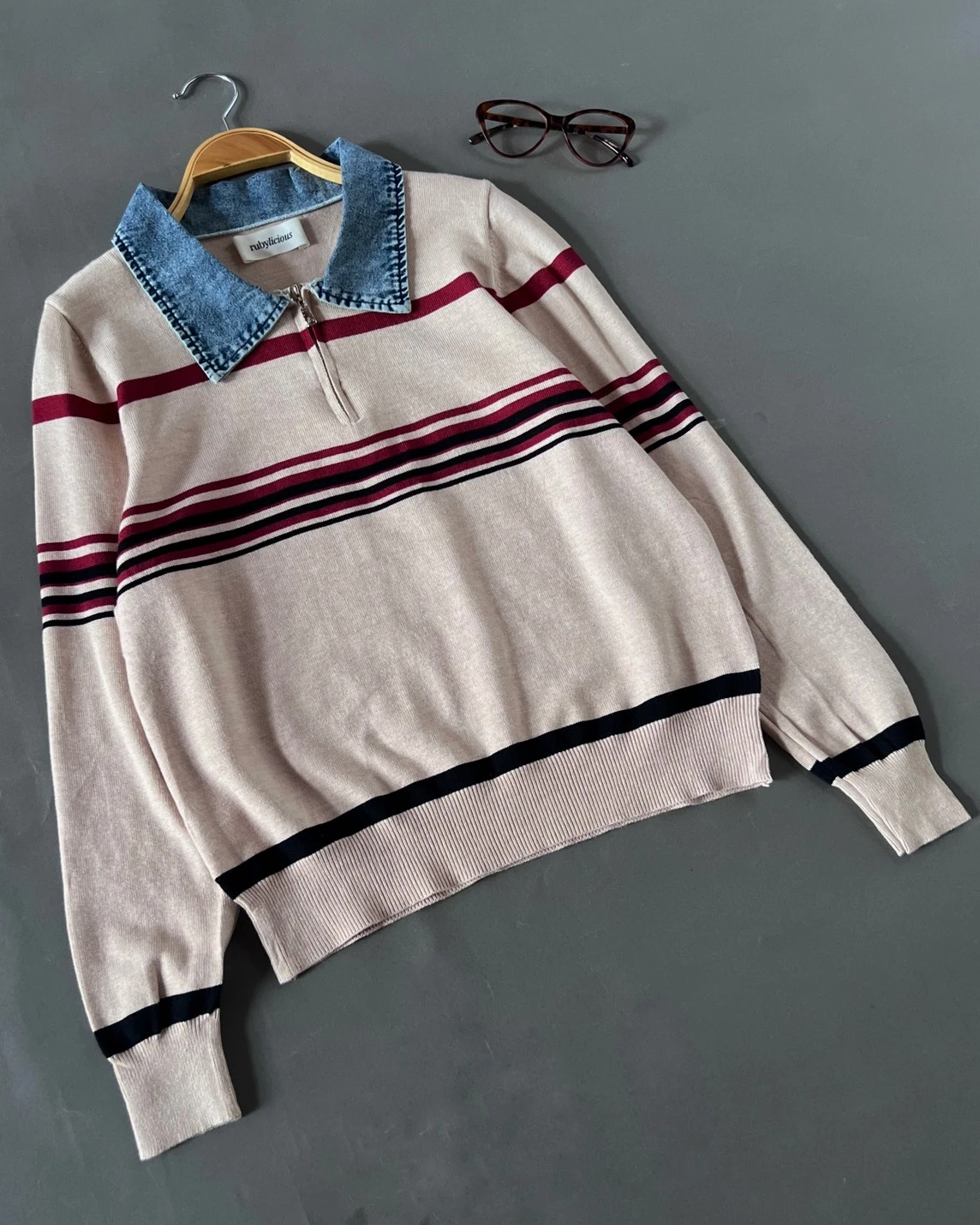 Kavira Stripe Longsleeve Cream