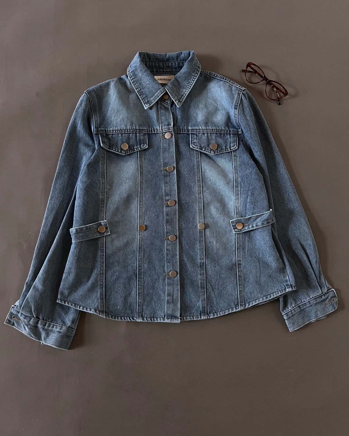 Kesia Denim Jacket Medium Blue - Image 3