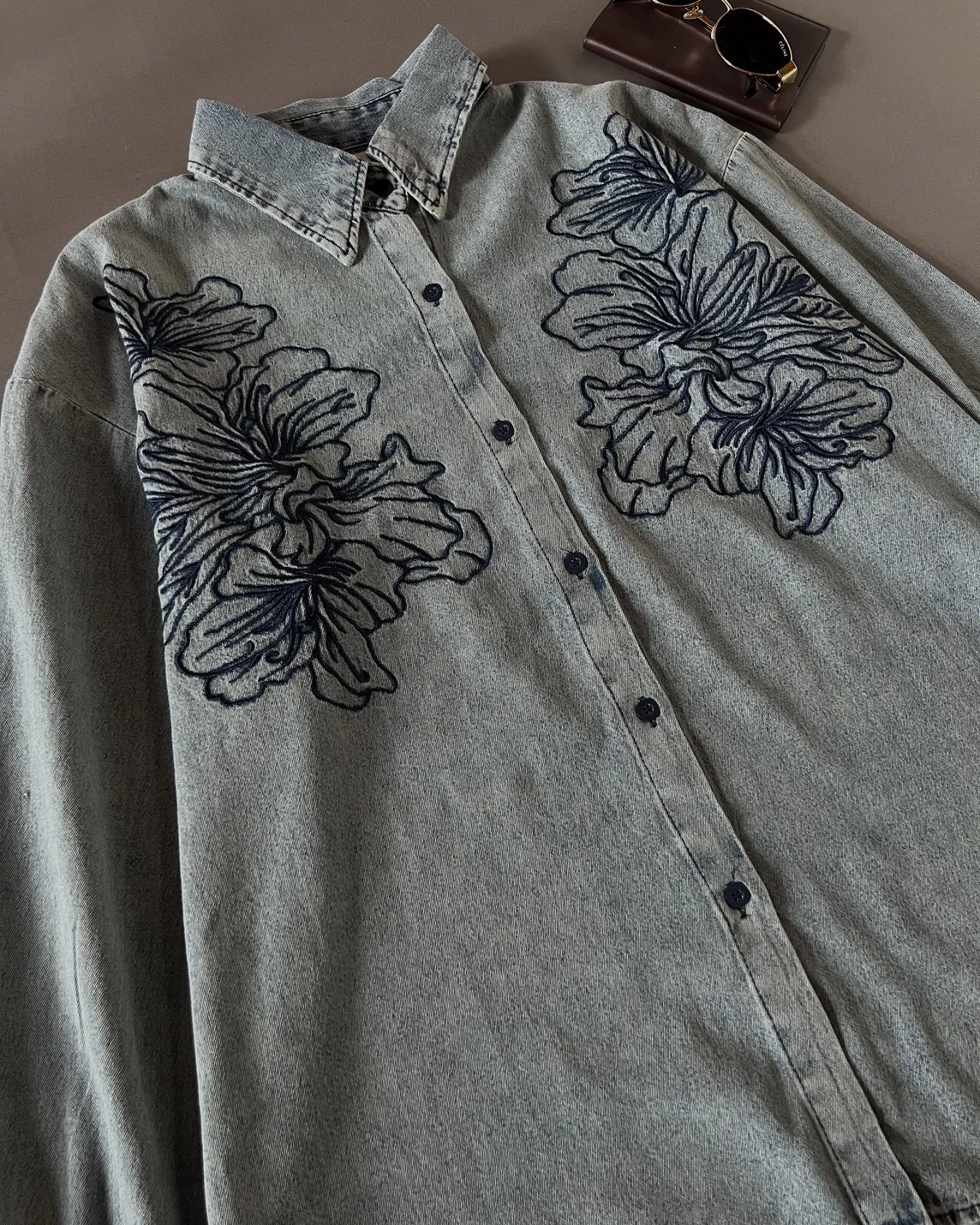 Noura Denim Shirt Kode 14158 Acid - Image 2
