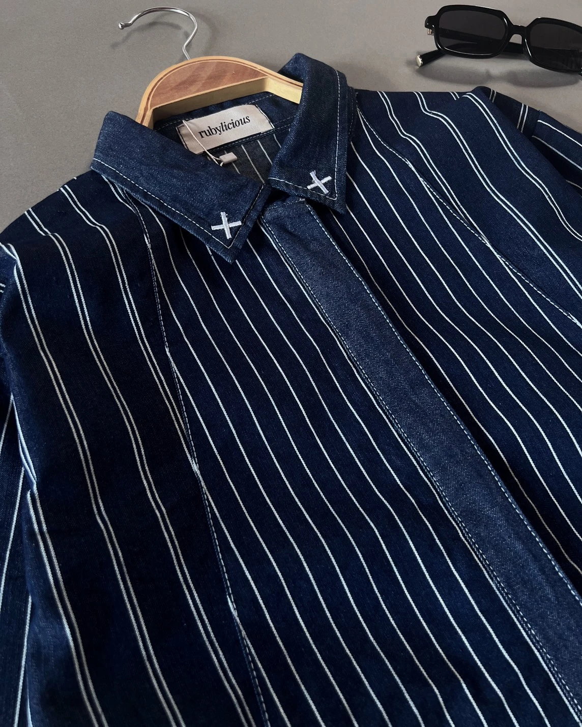 Alternative view of Okya Denim Shirt Dark Blue