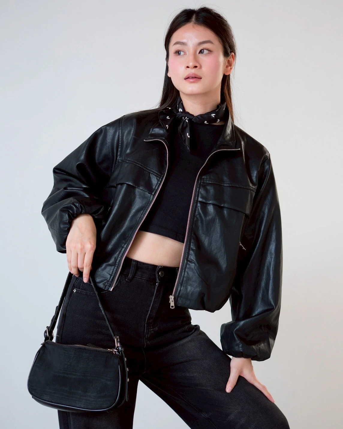 Alternative view of Orlena Leather Jacket Kode 8663 Black