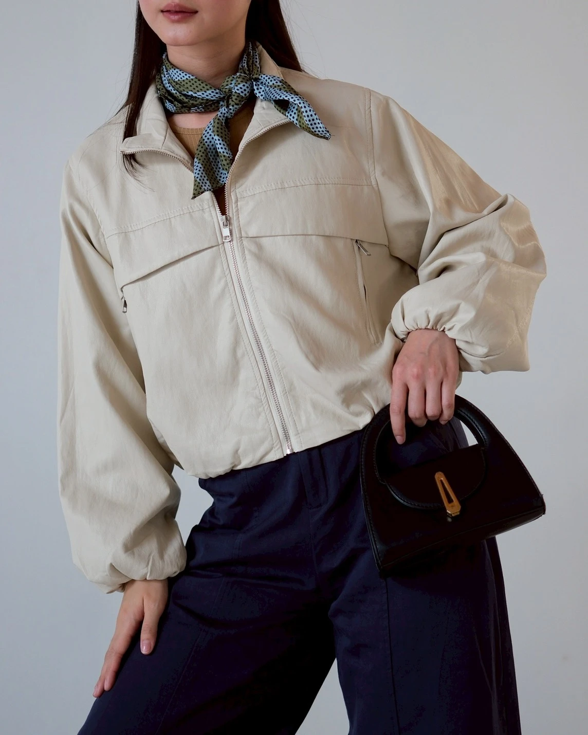 Alternative view of Orlena Leather Jacket Kode 8663 Beige