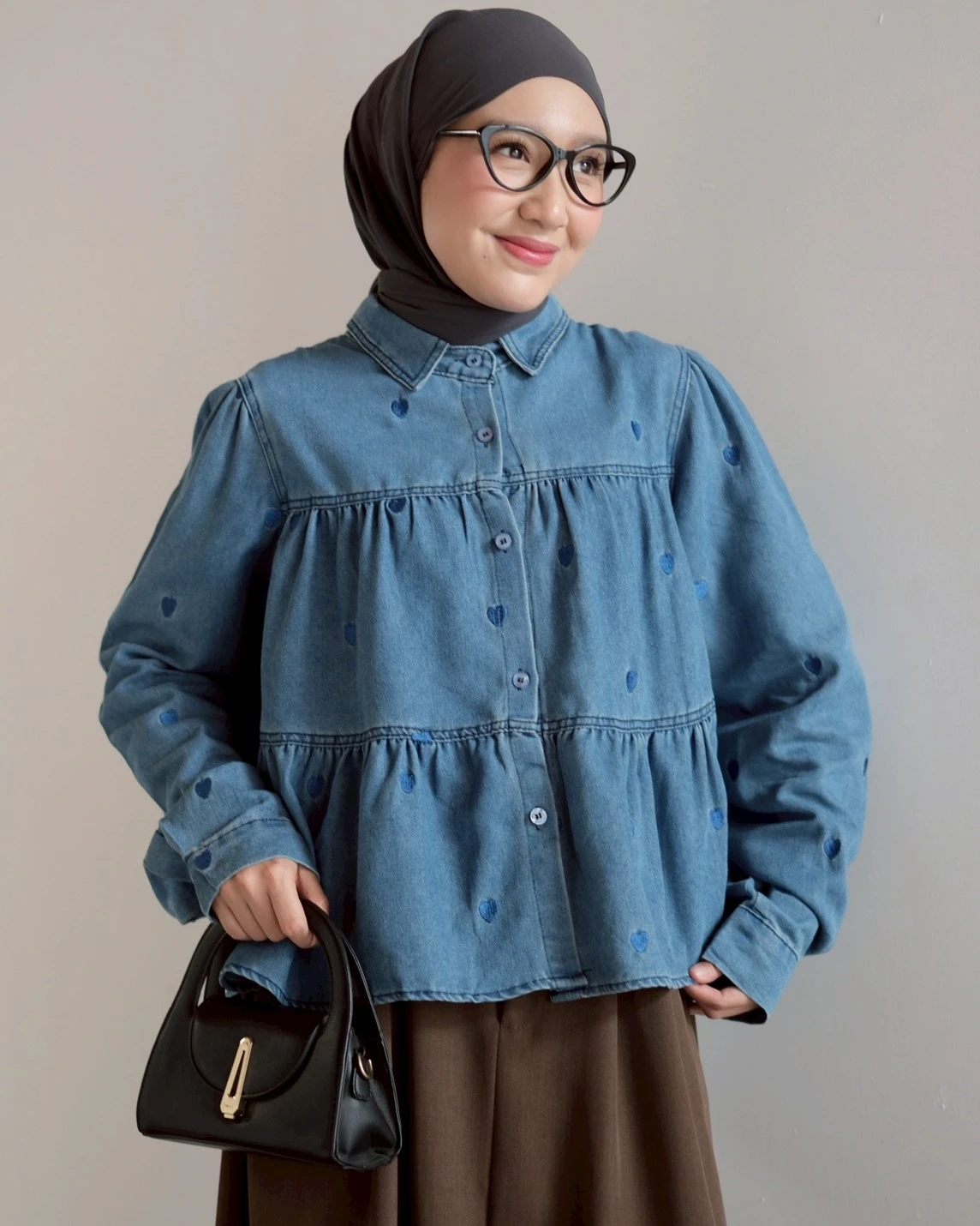 Xilena Denim Shirt Kode 188M Medium Blue - Image 3