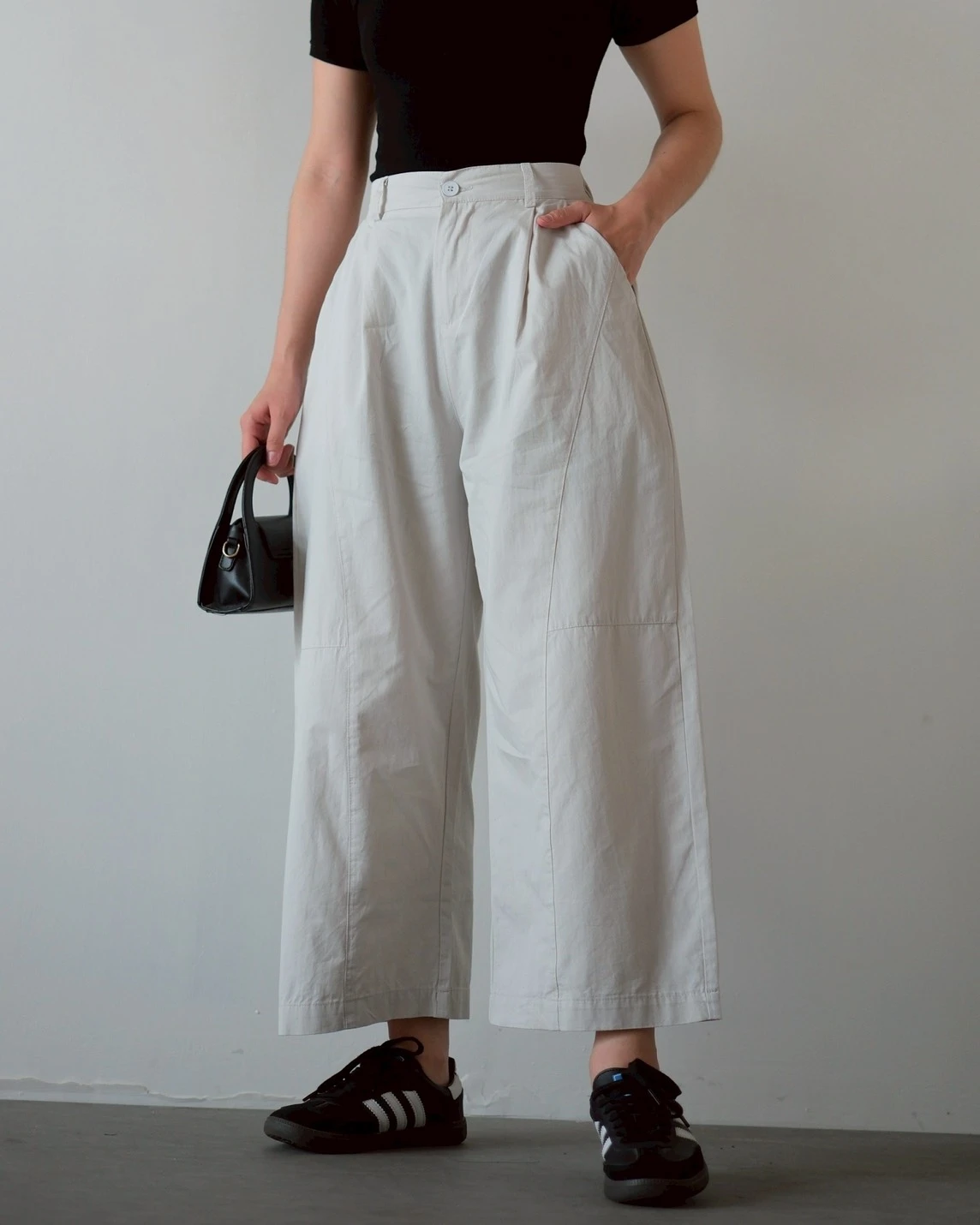 Ivania Cullote Pants Kode 45N Light Grey