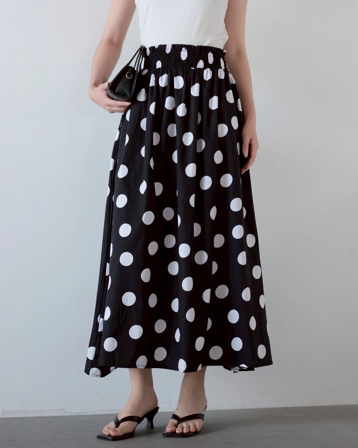 Balena Polka Skirt Black