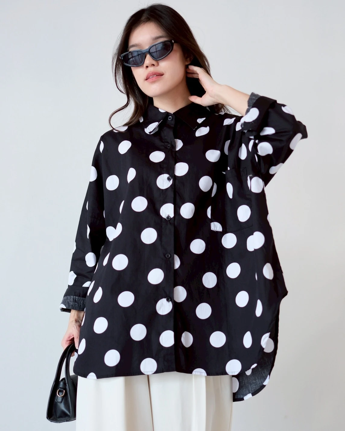 Laviera Polka Shirt Black