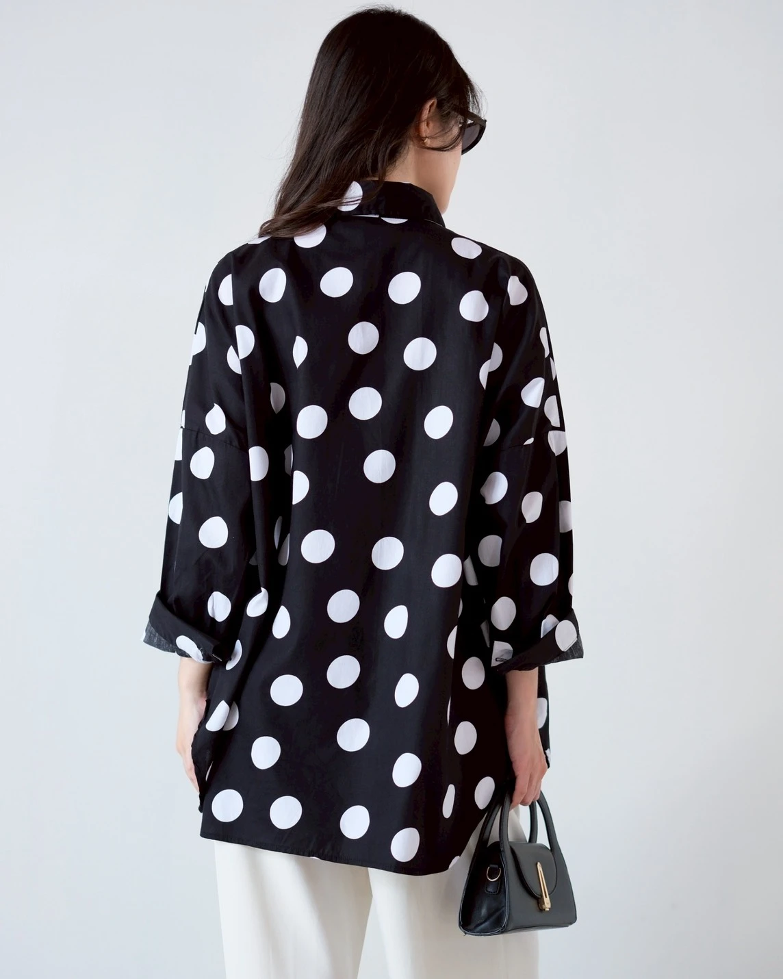 Laviera Polka Shirt Black - Image 3