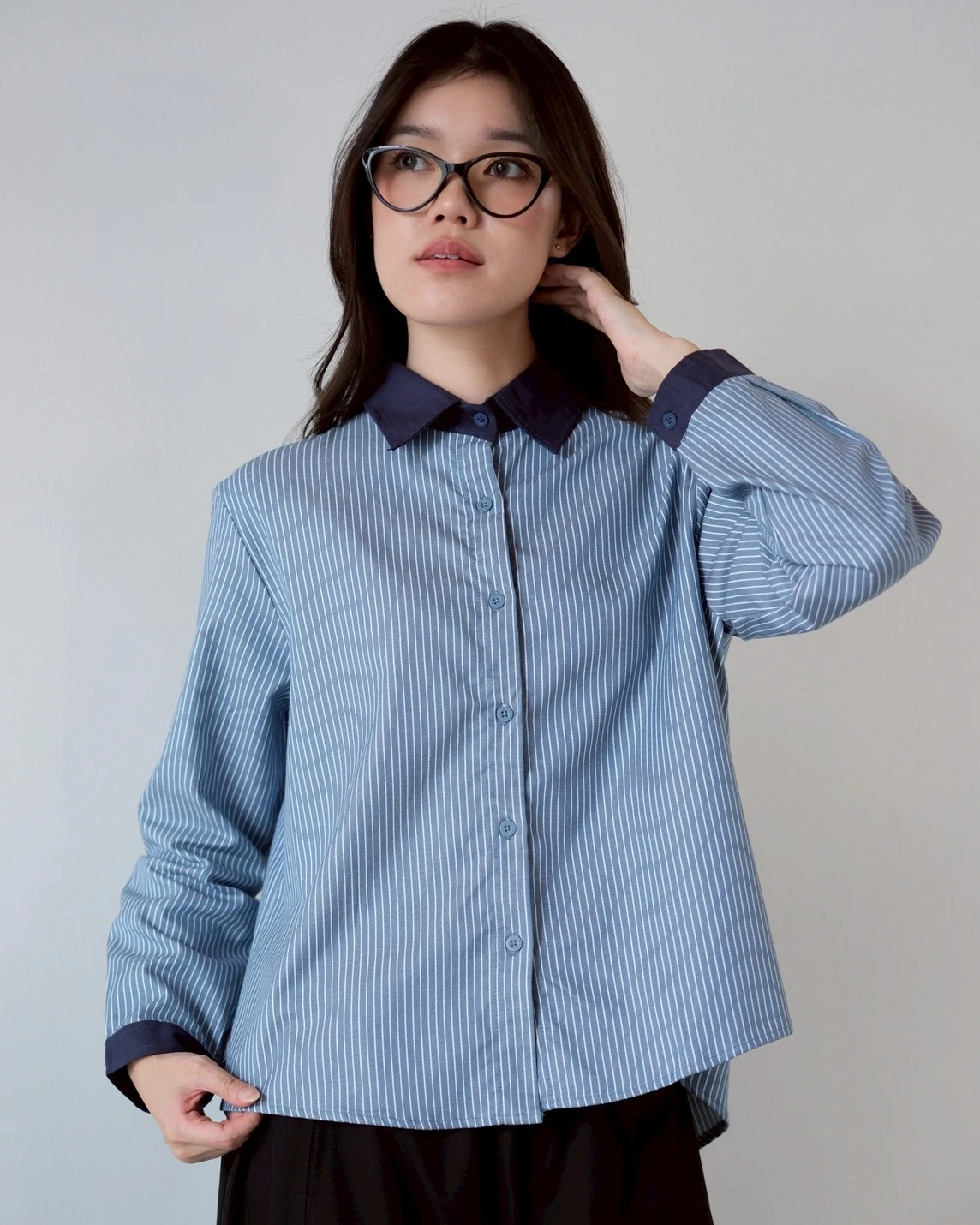 Alternative view of Fayra Stripe Shirt Navy