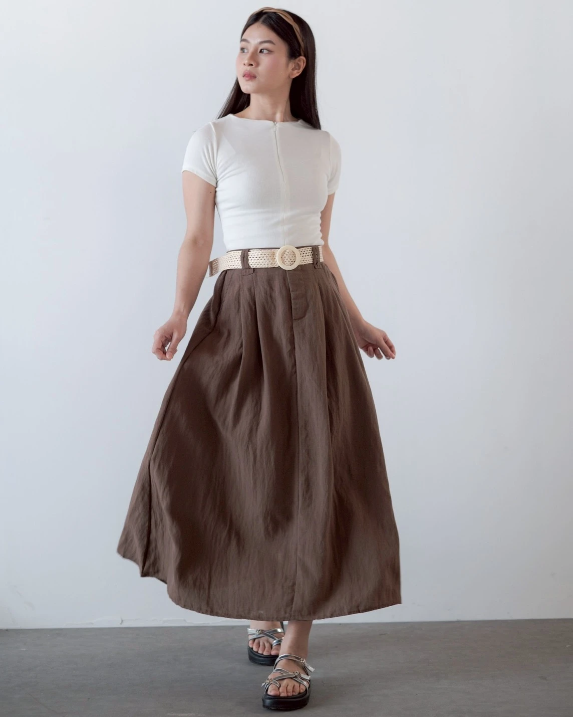 Belvira Skirt Kode 555N Brown
