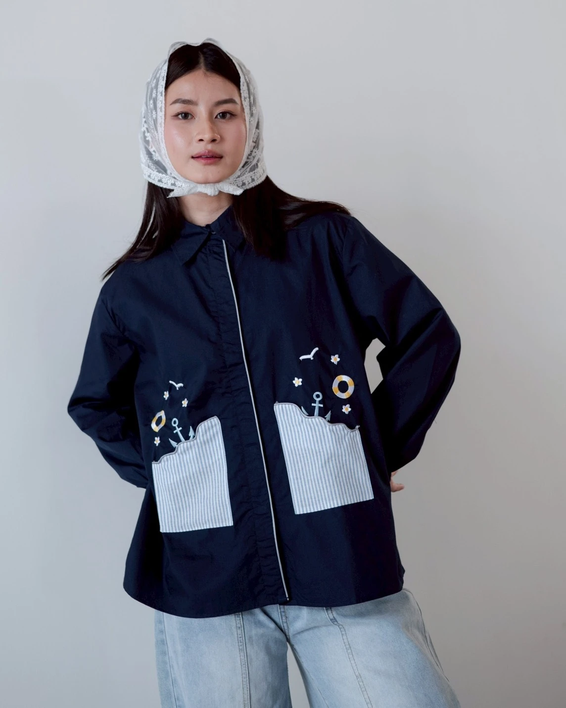 Pina Shirt Navy - Image 3