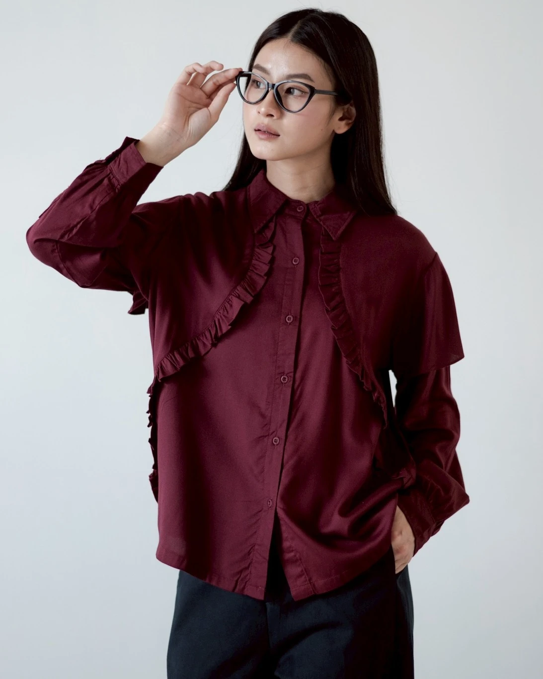 Belisca Shirt Burgundy