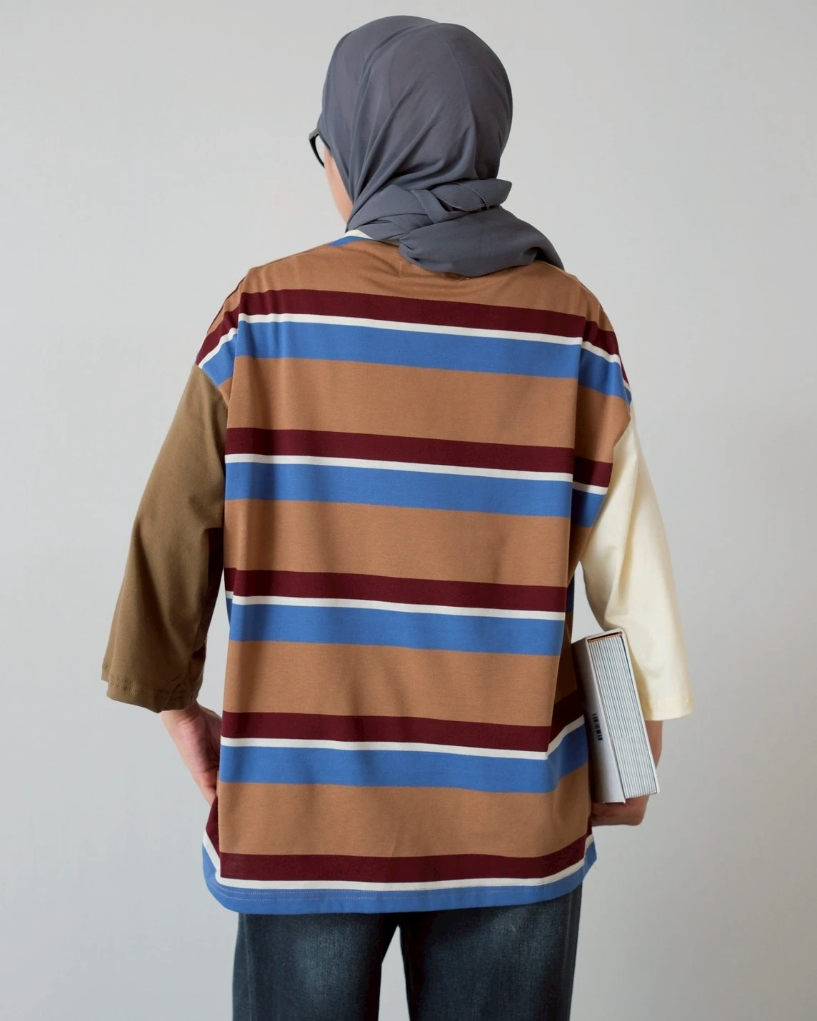 Imago Stripe Sleeve Top Milo-Blue - Image 3