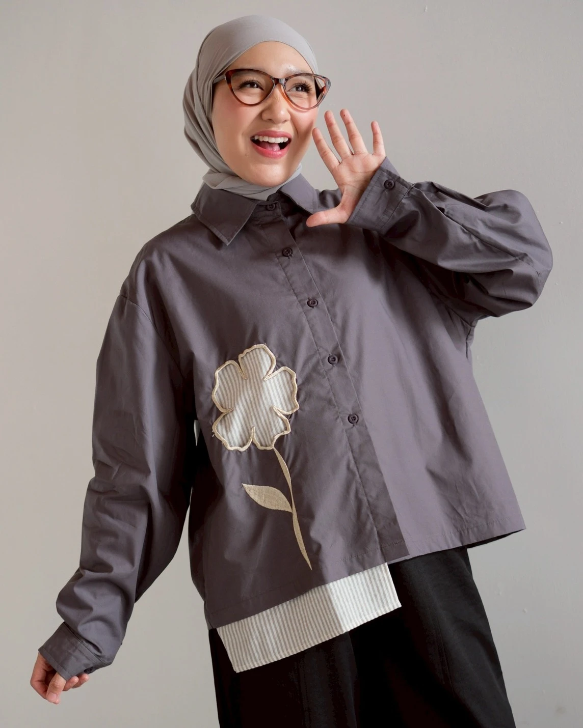 Theresa Shirt Charcoal Grey
