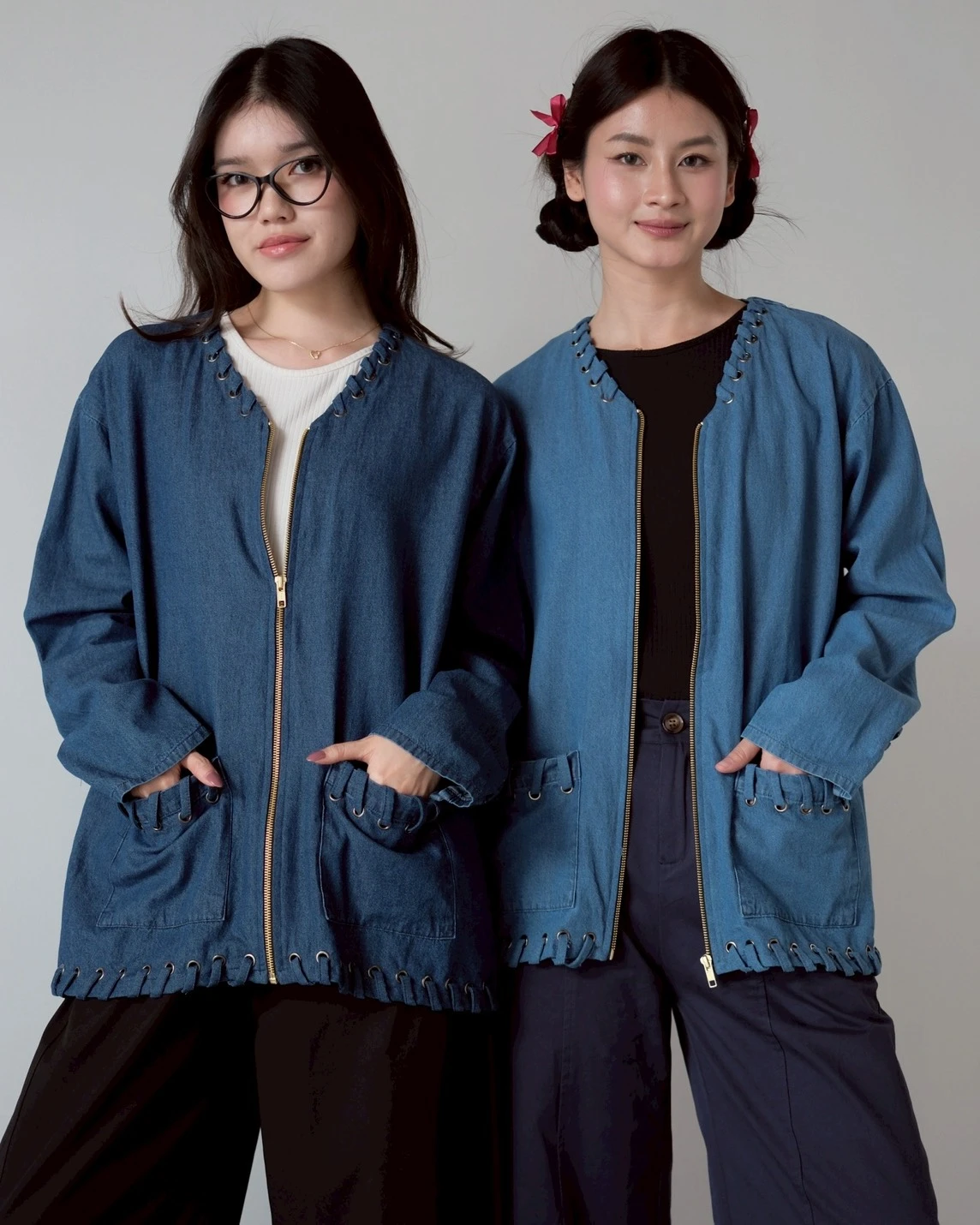 Trineta Denim Jacket Dark Blue - Image 3