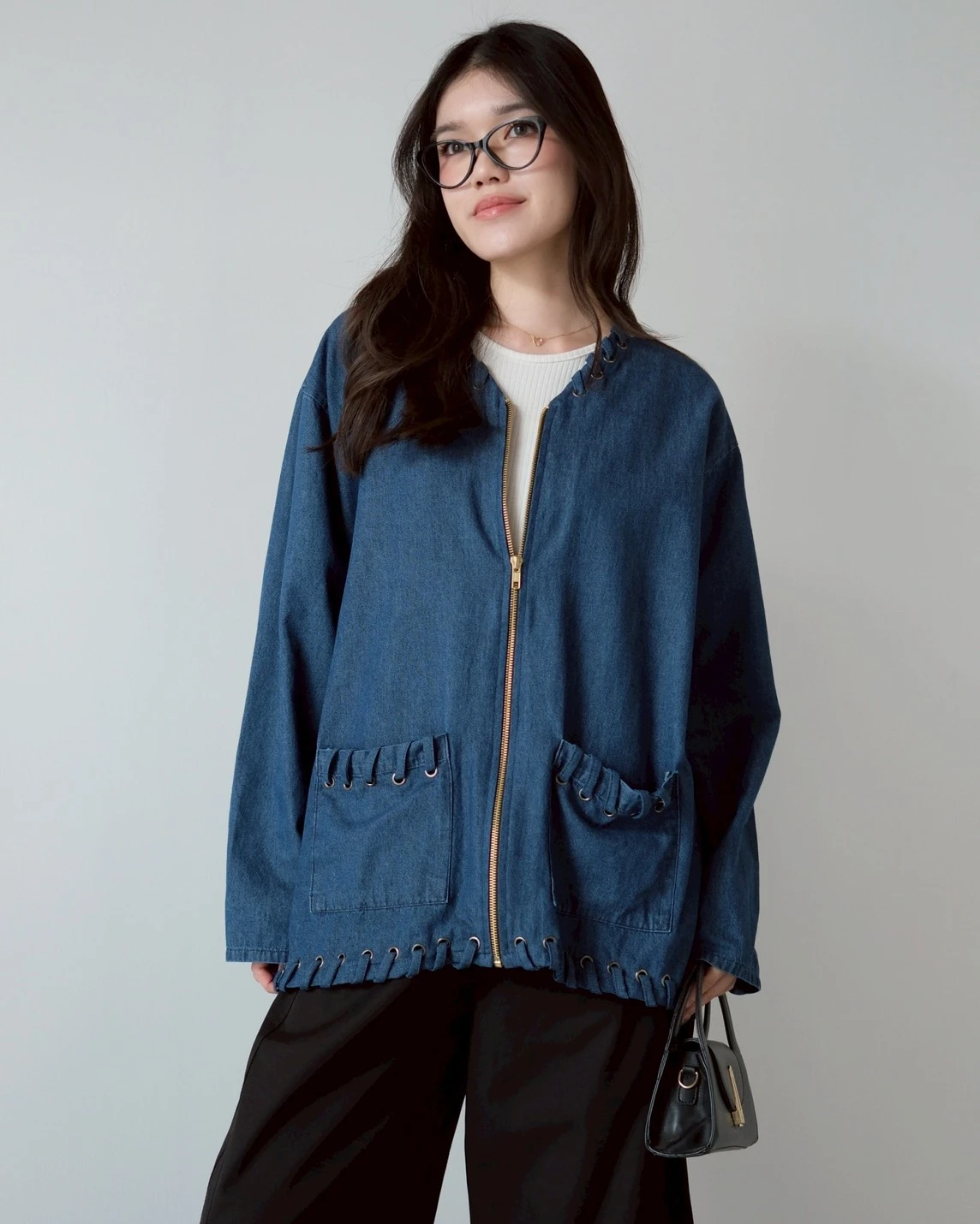 Trineta Denim Jacket Dark Blue - Image 4