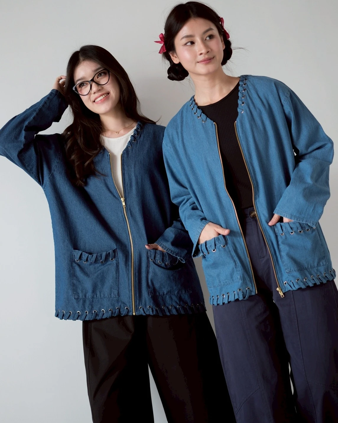 Trineta Denim Jacket Medium Blue - Image 3