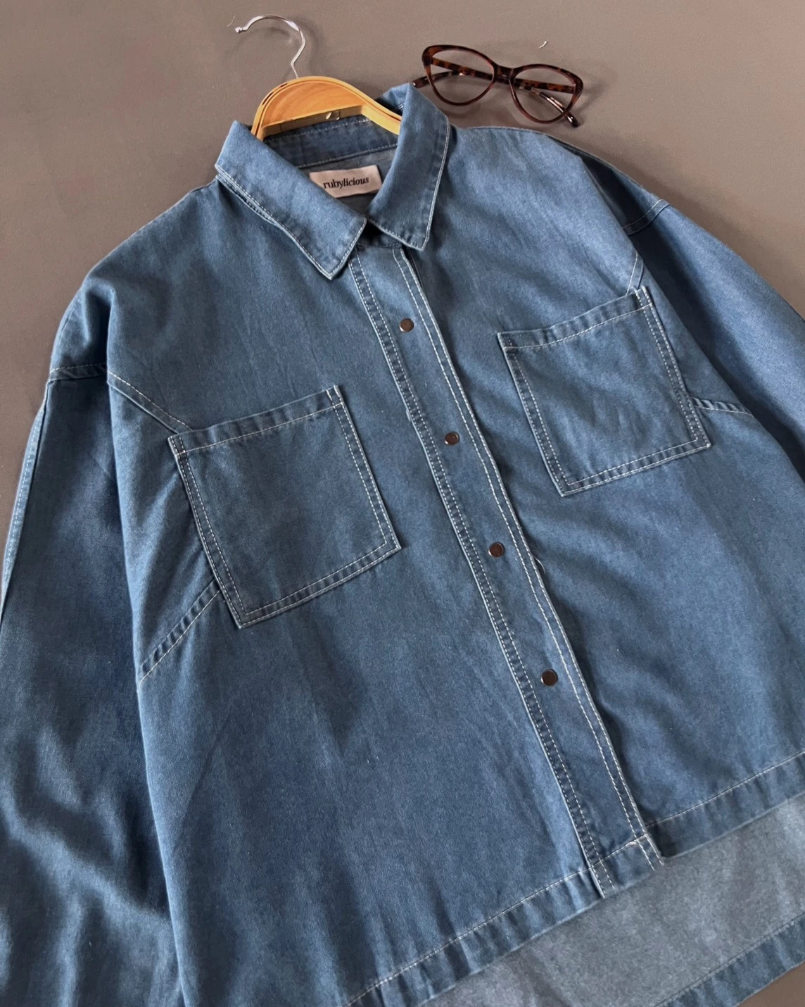 Umaiza Denim Shirt Medium Blue
