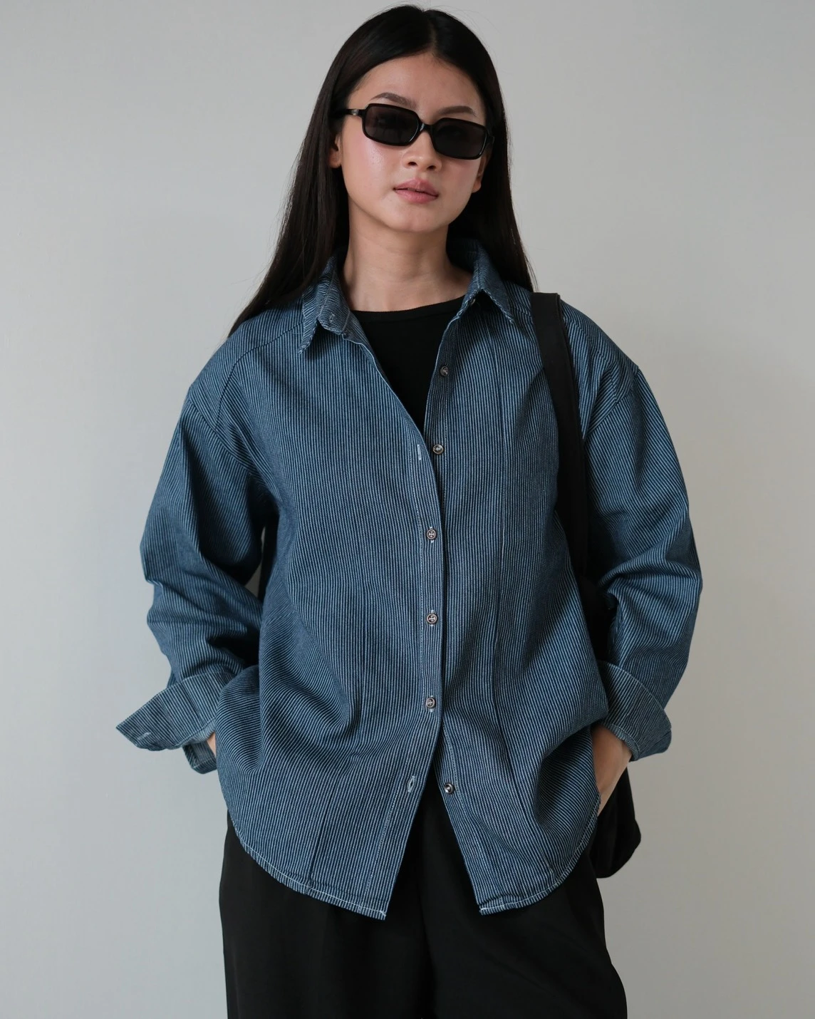 Celvy Denim Shirt Dark Blue