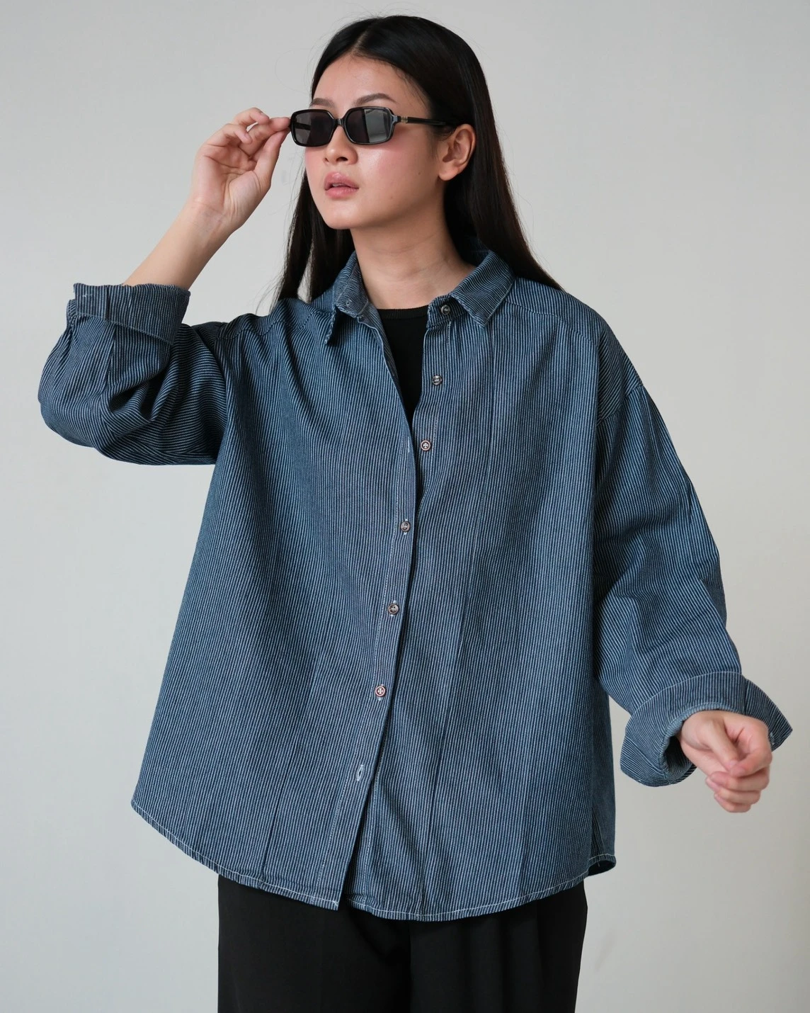 Celvy Denim Shirt Dark Blue - Image 2