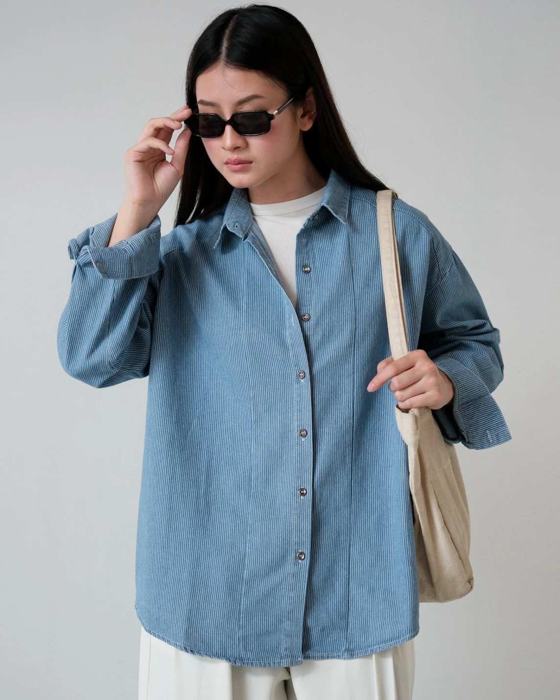 Alternative view of Celvy Denim Shirt Light Blue
