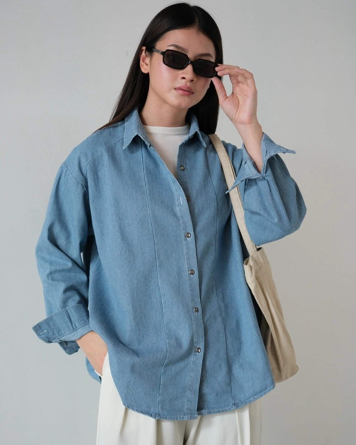 Celvy Denim Shirt Light Blue