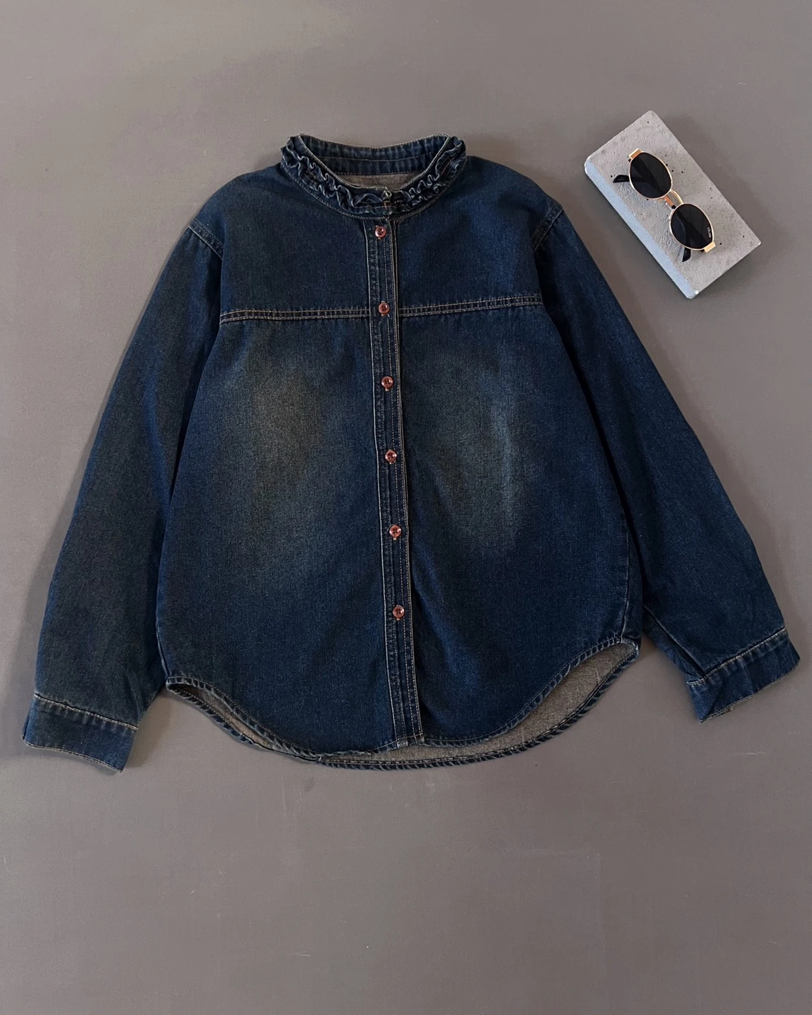 Alonsa Denim Shirt Kode 554N Dark Blue