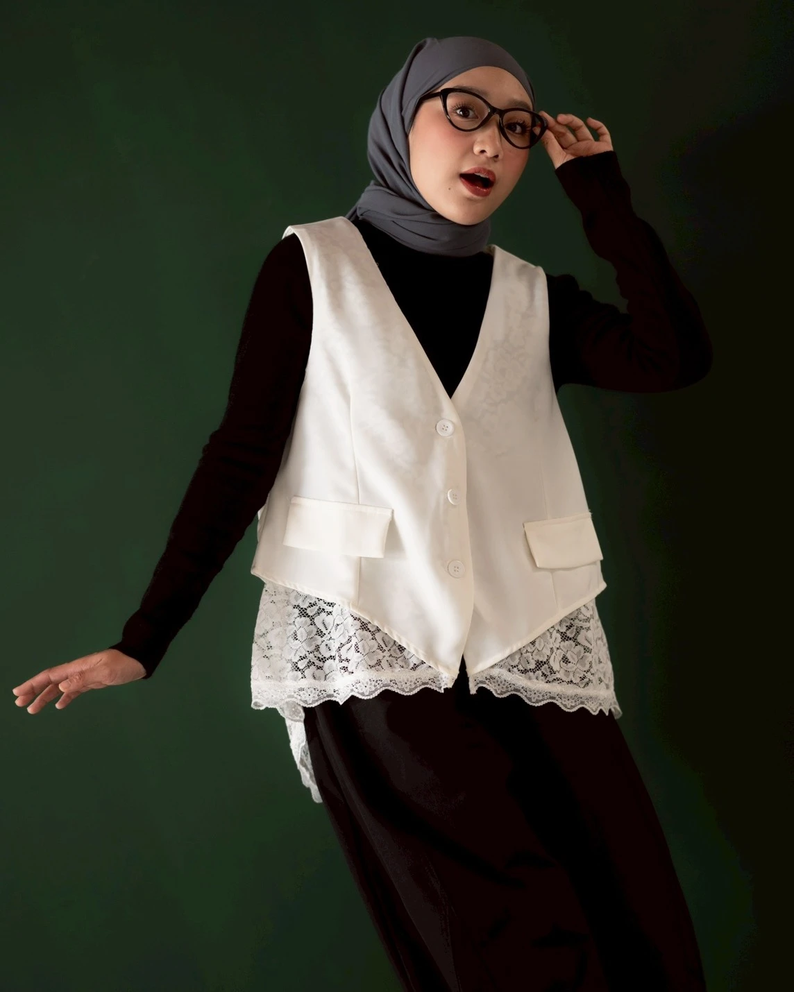 Alnaira Vest Kode N913 Broken White - Image 3